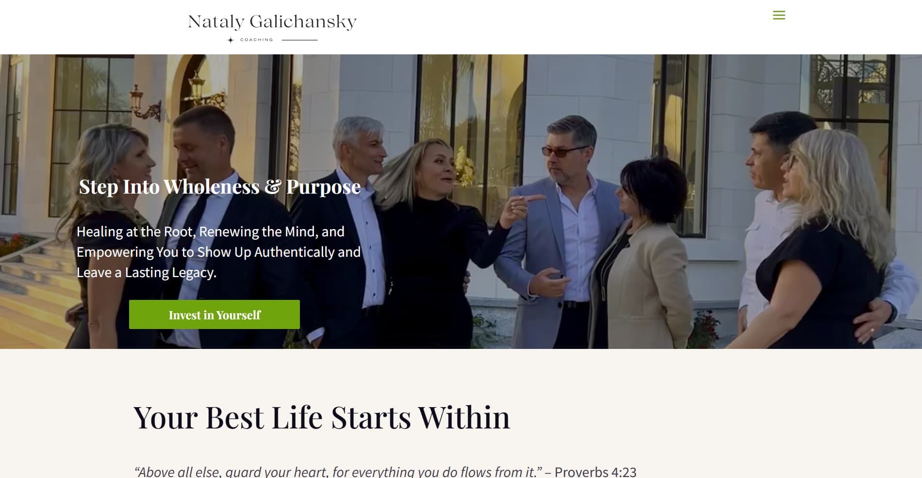 Nataly Galichansky Consulting website screenshot