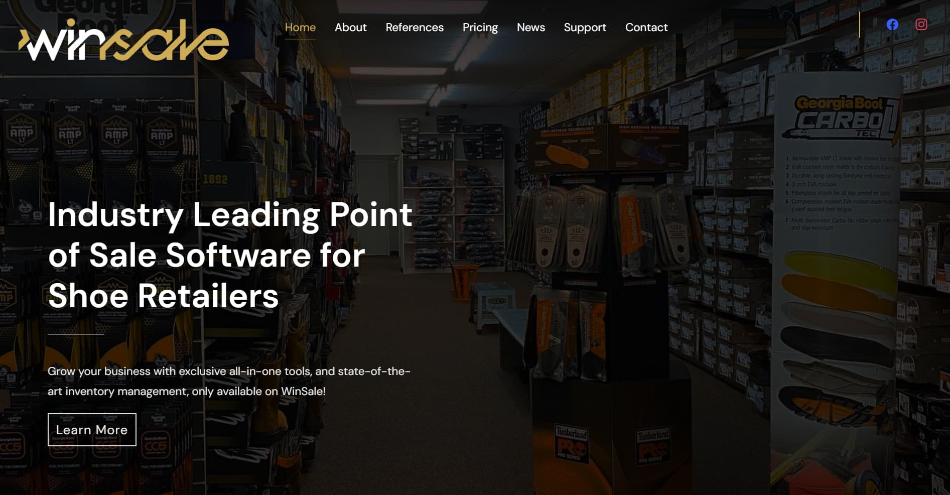 WinSale Point Of Sale website screenshot